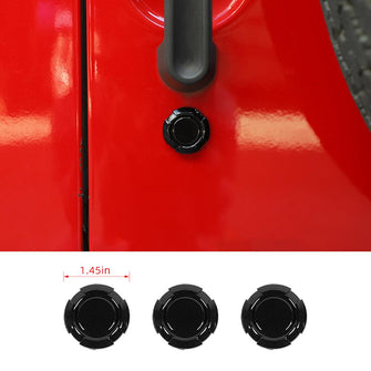 For Jeep Wrangler JK JKU Door Lock Trim Cover ABS 3pc RT-TCZ