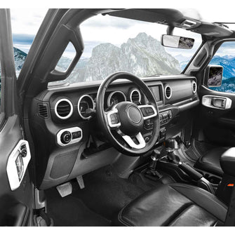 For 2018+ Jeep Wrangler JL JLU Full Set Interior Decoration Cover Trim Frame White RT-TCZ