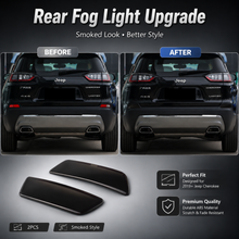 For 2019+ Jeep Cherokee Smoked Rear Fog Light Cover Trim RT-TCZ