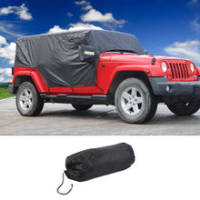 For Jeep Wrangler JKU JLU 2007+ 4Door Black Outdoor Waterproof Cab Car Cover