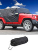 For 2007+ Jeep Wrangler JKU JLU 4Door Black Outdoor Waterproof Cab Car Cover RT-TCZ