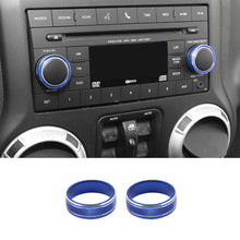 For 2011-2018 Jeep Wrangler JK/2010-2015 Compass/2011-2015 Patriot Center Console Audio CD Switch Knob Ring Cover (2 pcs) RT-TCZ