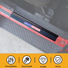 For 2007-2017 Jeep Wrangler JK JKU 2/4Door Sill Threshold Protector Cover Entry Guard Strip Black (American Flag) RT-TCZ