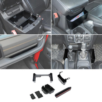 For 2024+ Wrangler JL/Gladiator JT Passenger Armrest/Armrest Box Inside And Outside/Gear Storage Box Black RT-TCZ