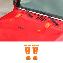For 2007-2018 Jeep Wrangler JK Engine Hood Rubber Head Hood Hinge Cover Trim Kit (4 pcs) RT-TCZ