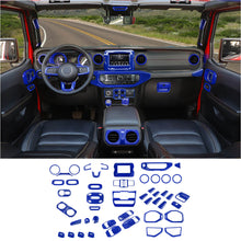 For 2018-2023 Jeep Wrangler JL / Gladiator JT 4 Door--47PCS Inner Center Console, Door, and Roof Cover Trim Kit Set RT-TCZ