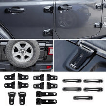 For 2018+ Jeep Wrangler JL 4-Dr 17x Door Handle/Door & Engine Hood & Spare Tire Bracket Hinge Trim Cover RT-TCZ