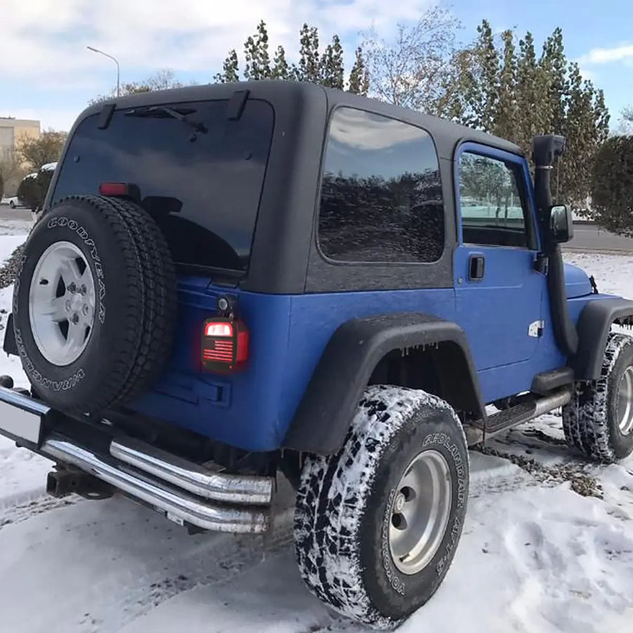 1996–2006 Jeep Wrangler TJ Rear Taillight Guards – Metal US Flag