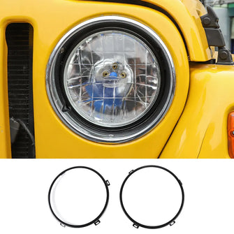 For 1997-2006 Jeep Wrangler TJ 7 inch Round Headlight Mounting Bracket Ring Headlamp Bezel RT-TCZ