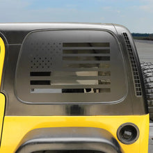 For 1997-2006 Jeep Wrangler TJ Black American Flag Rear Window Decal Sticker（2 pcs） RT-TCZ
