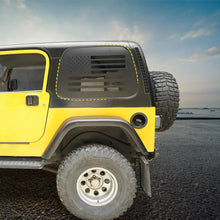 For 1997-2006 Jeep Wrangler TJ Black American Flag Rear Window Decal Sticker（2 pcs） RT-TCZ