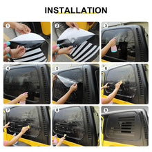 For 1997-2006 Jeep Wrangler TJ Black American Flag Rear Window Decal Sticker（2 pcs） RT-TCZ