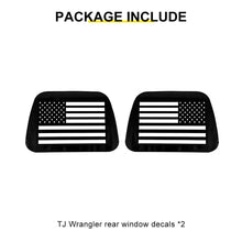 For 1997-2006 Jeep Wrangler TJ Black American Flag Rear Window Decal Sticker（2 pcs） RT-TCZ