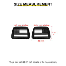 For 1997-2006 Jeep Wrangler TJ Black American Flag Rear Window Decal Sticker（2 pcs） RT-TCZ