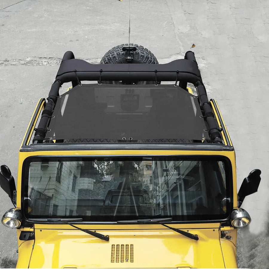 Jeep Wrangler TJ Half-Length Mesh Bikini Top Sunshade – UV Roof