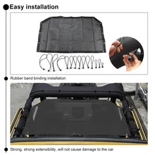For 1997-2006 Jeep Wrangler TJ Black Sunshade Mesh Bikini Top Cover UV Blocker RT-TCZ