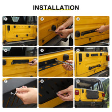 For 1997-2006 Jeep Wrangler TJ Black Tailgate Expansion Panel Cargo Mount Bracket （3 pcs） RT-TCZ