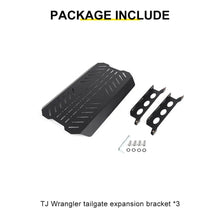 For 1997-2006 Jeep Wrangler TJ Black Tailgate Expansion Panel Cargo Mount Bracket （3 pcs） RT-TCZ