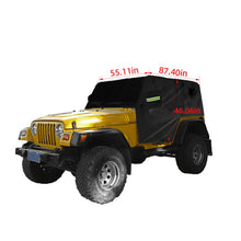 For 1997-2006 Jeep Wrangler TJ Black UV Rain Snow Protection Waterproof Car Cover RT-TCZ