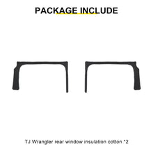 For 1997-2006 Jeep Wrangler TJ Car Rear Window Heat Insulation Cotton Cover Pad（2 pcs） RT-TCZ