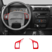 For 1997-2006 Jeep Wrangler TJ Car Steering Wheel Panel Trim Decor Cover RT-TCZ