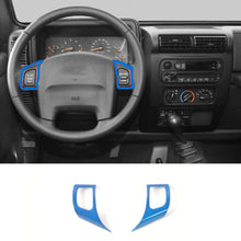 For 1997-2006 Jeep Wrangler TJ Car Steering Wheel Panel Trim Decor Cover RT-TCZ