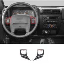 For 1997-2006 Jeep Wrangler TJ Car Steering Wheel Panel Trim Decor Cover RT-TCZ
