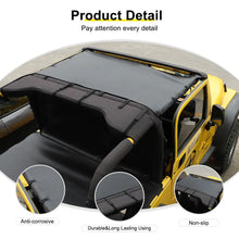 For 1997-2006 Jeep Wrangler TJ Car Top Roof Cover Soft Sunshade Leather Black RT-TCZ