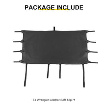 For 1997-2006 Jeep Wrangler TJ Car Top Roof Cover Soft Sunshade Leather Black RT-TCZ