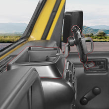 For 1997-2006 Jeep Wrangler TJ Center Console Phone Holder Dash Mount with Storage Tray (2 pcs) RT-TCZ