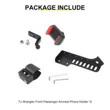 For 1997-2006 Jeep Wrangler TJ Copilot Armrest Phone Holder Stand Mount Bracket RT-TCZ