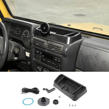 For 1997-2006 Jeep Wrangler TJ Dash Console Storage Tray with Magnetic Wireless Charging Phone Mount Holder（5 pcs） RT-TCZ