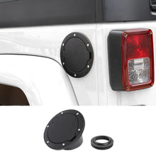 For 1997-2006 Jeep Wrangler TJ Door Fuel Filler Tank Gas Cap Cover, Black Aluminum RT-TCZ