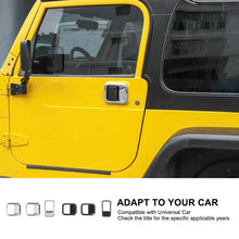 For 1997-2006 Jeep Wrangler TJ Exterior Car Rear Door Bowl Handle Cover Trim (3 pcs) RT-TCZ