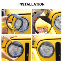 For 1997-2006 Jeep Wrangler TJ Exterior Front Headlight Bezels Grille Insert Trim Cover Kit (9 pcs) RT-TCZ
