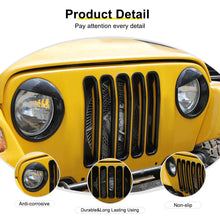 For 1997-2006 Jeep Wrangler TJ Exterior Front Headlight Bezels Grille Insert Trim Cover Kit (9 pcs) RT-TCZ