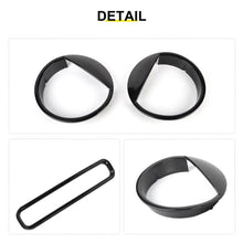 For 1997-2006 Jeep Wrangler TJ Exterior Front Headlight Bezels Grille Insert Trim Cover Kit (9 pcs) RT-TCZ