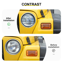 For 1997-2006 Jeep Wrangler TJ Exterior Side Turn Signal Light Headlight Guard Trim Cover Kit (6 pcs) RT-TCZ
