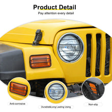 For 1997-2006 Jeep Wrangler TJ Exterior Side Turn Signal Light Headlight Guard Trim Cover Kit (6 pcs) RT-TCZ