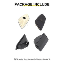 For 1997-2006 Jeep Wrangler TJ Front Bumper Signal Fender Side Marker Light Cover Accessories (4 pcs) RT-TCZ