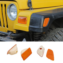 For 1997-2006 Jeep Wrangler TJ Front Bumper Signal Fender Side Marker Light Cover Accessories (4 pcs) RT-TCZ