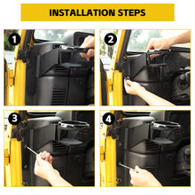 For 1997-2006 Jeep Wrangler TJ Front Door Water Cup Bracket Holder  Black Right & Left RT-TCZ