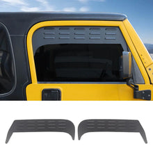 For 1997-2006 Jeep Wrangler TJ Front Door Window Louver Air Vent Panel Cover Trim (2 pcs) RT-TCZ