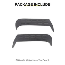 For 1997-2006 Jeep Wrangler TJ Front Door Window Louver Air Vent Panel Cover Trim (2 pcs) RT-TCZ
