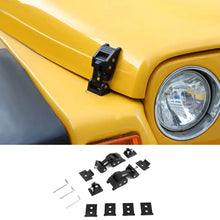 For 1997-2006 Jeep Wrangler TJ Hood Latches Catch Cover American Flag Black RT-TCZ
