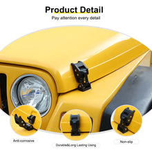 For 1997-2006 Jeep Wrangler TJ Hood Latches Catch Cover American Flag Black RT-TCZ