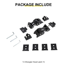For 1997-2006 Jeep Wrangler TJ Hood Latches Catch Cover American Flag Black RT-TCZ