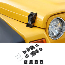 For 1997-2006 Jeep Wrangler TJ Hood Latches Catch Cover American Flag Black RT-TCZ