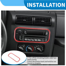 For 1997-2006 Jeep Wrangler TJ Interior Center Console  Radio Cover Trim Frame RT-TCZ