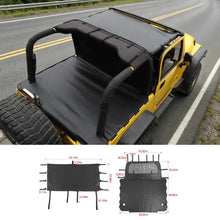 For 1997-2006 Jeep Wrangler TJ Leather Soft Top Bikini & Cargo Cover Cargo Privacy Shade RT-TCZ